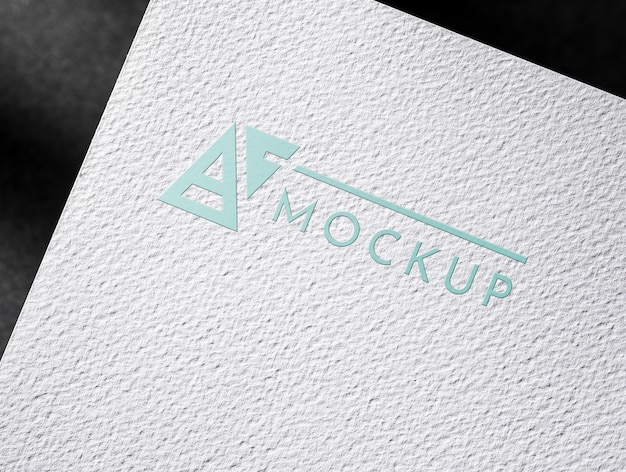 Paper business card with textured surface