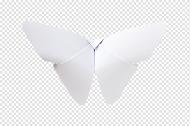 Бумажная бабочка оригами, изолированные на белом фоне