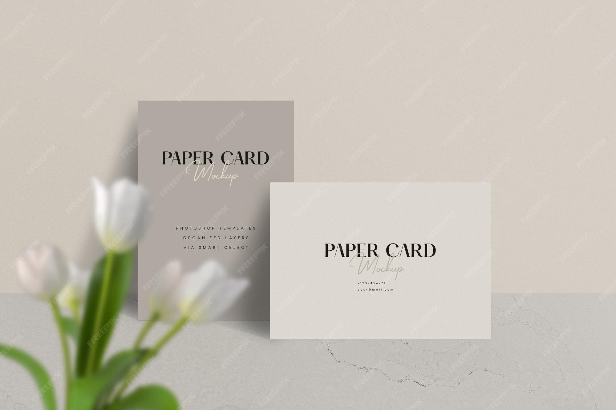 Premium PSD Paper card mockup