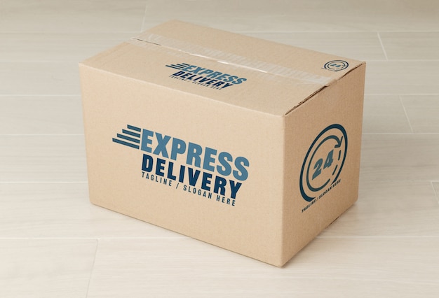 PSD paper cardboard box mockup template for your design