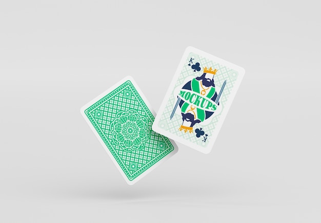 PSD mock-up di gioco di carte di carta