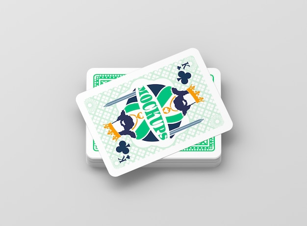 PSD mock-up di gioco di carte di carta