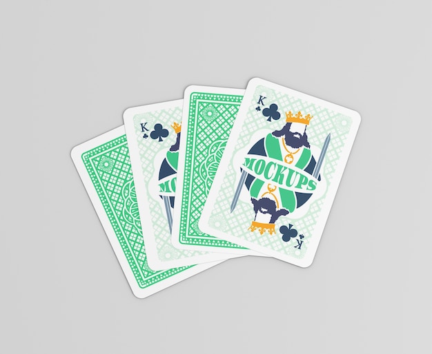 PSD mock-up di gioco di carte di carta