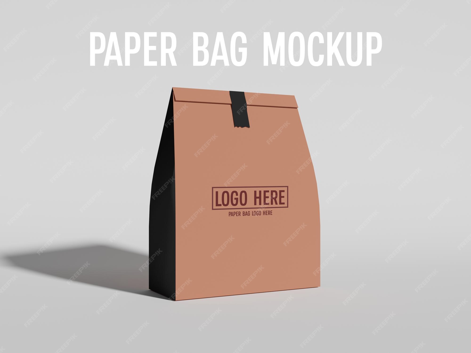 Premium PSD Paper carry bag logo mockup