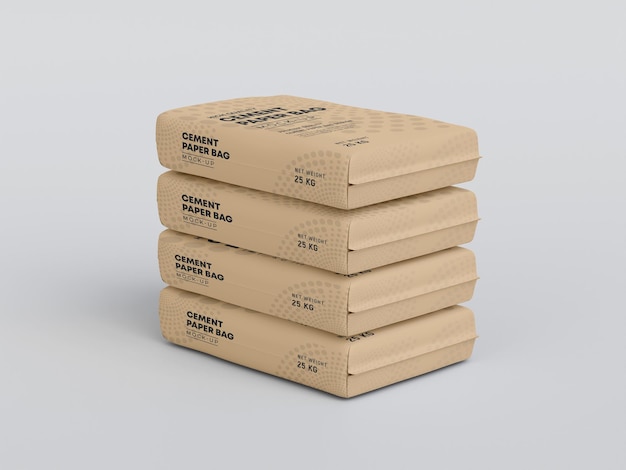 Paper Cement Bag Mockup