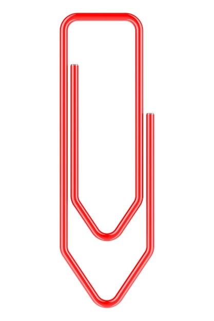 Paper clip with pvc coated 3d rendering isolated on transparent background