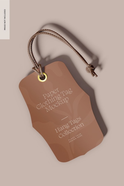 Paper Clothing Tag Mockup