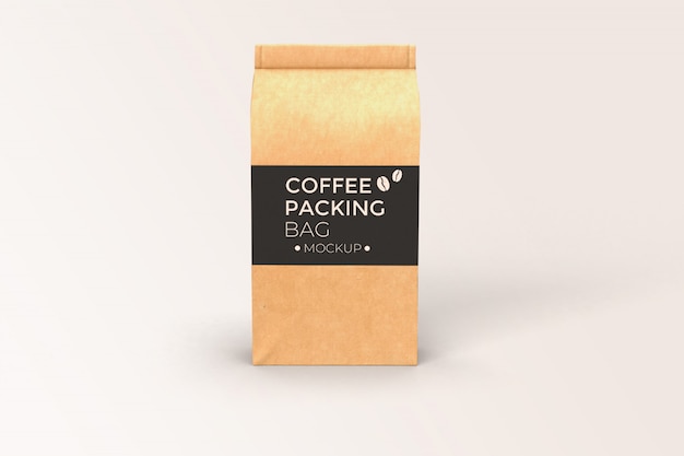 紙のコーヒーバッグモックアップPsd