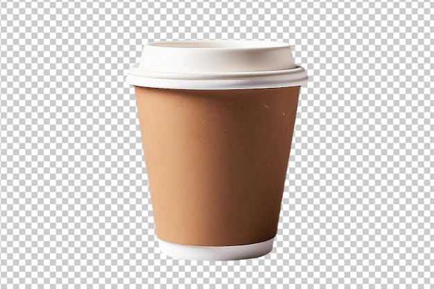 Paper coffee cup isolated on transparent background