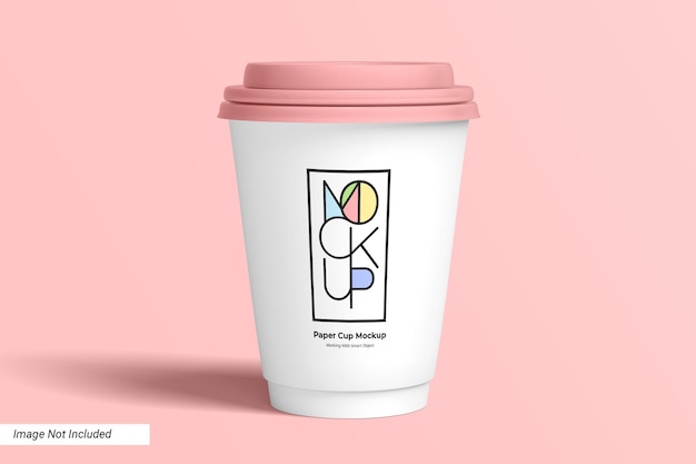 Paper coffee cup mockup front view