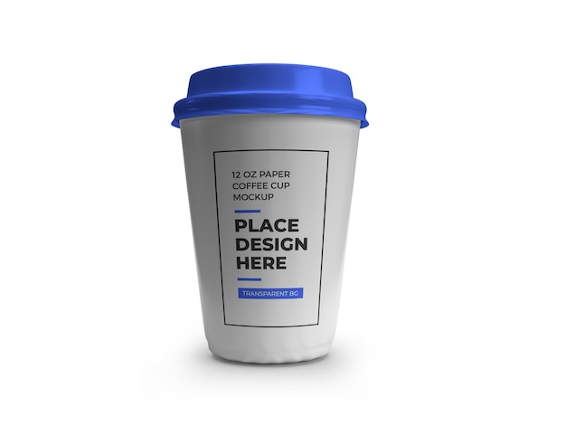 PSD paper coffee cup mockup isolated