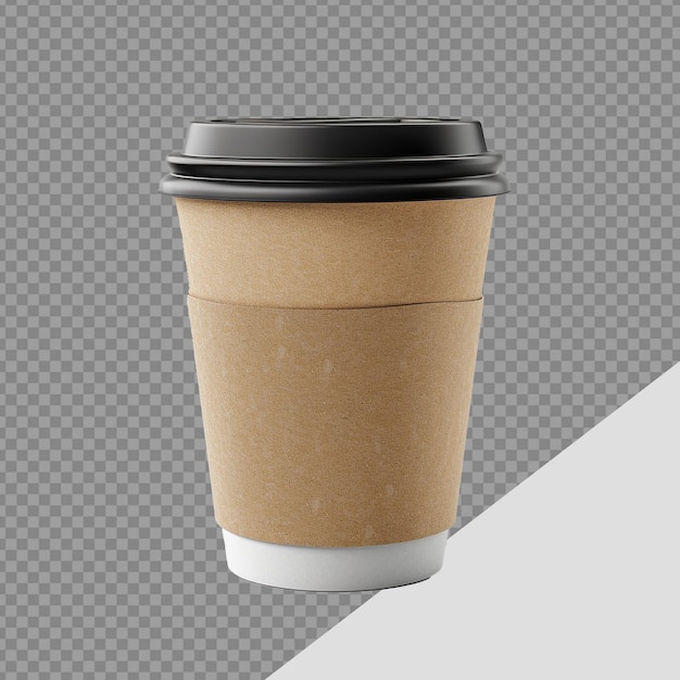 PSD coppa di caffè di carta per mockup png isolato su sfondo trasparente