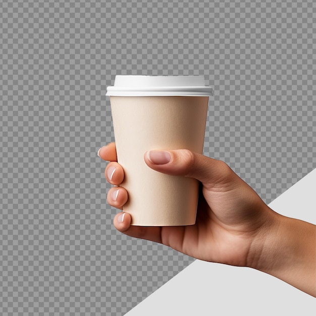 PSD paper coffee cup for mockup png isolated on transparent background