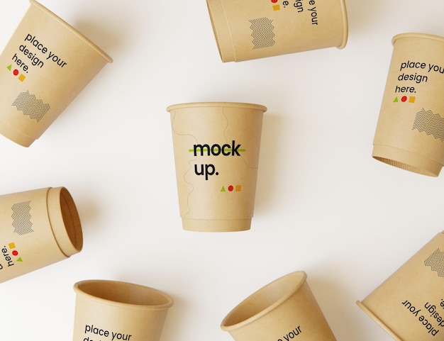 Paper coffee cup mockup