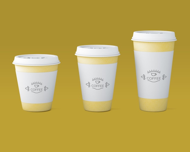 Mockup di tazza di caffè in carta