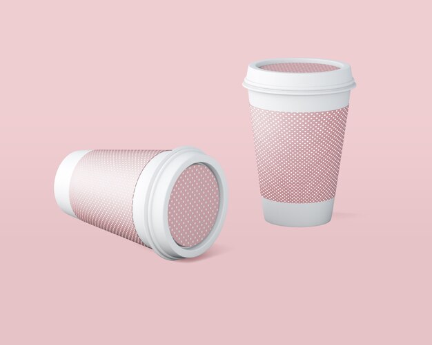 PSD mockup di tazza di caffè in carta