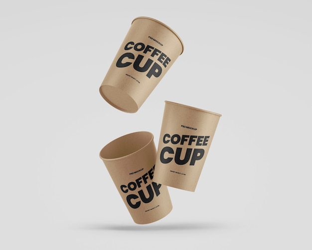 PSD paper coffee cup mockup