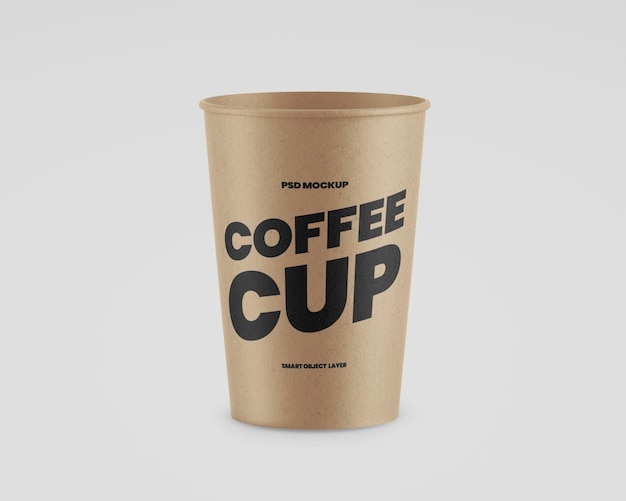 PSD paper coffee cup mockup