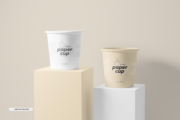 PSD paper coffee cup mockup