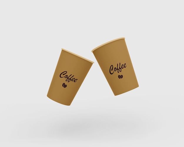 Paper coffee cup mockup