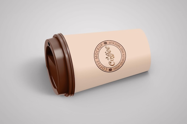 PSD paper coffee cup mockup