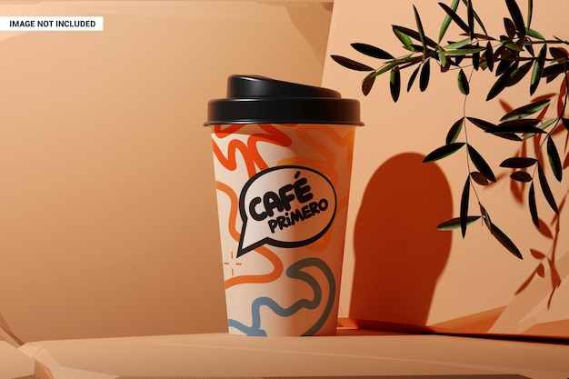 Paper coffee cup mockup