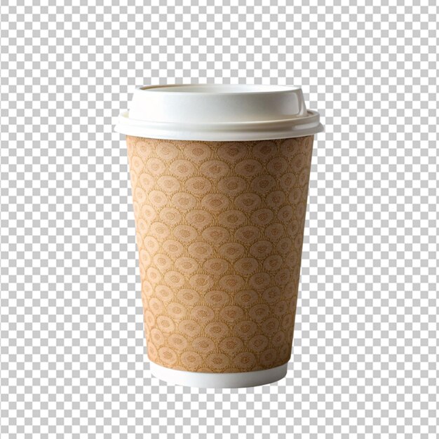 PSD paper coffee cup on white background