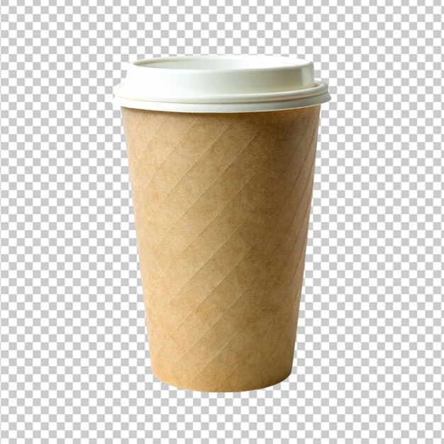 Paper coffee cup on white background