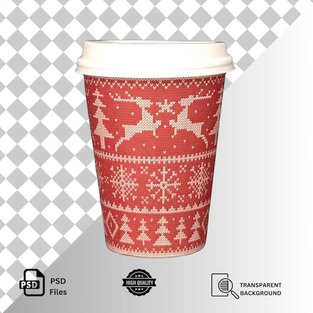 Paper coffee mug isolated on transparent background