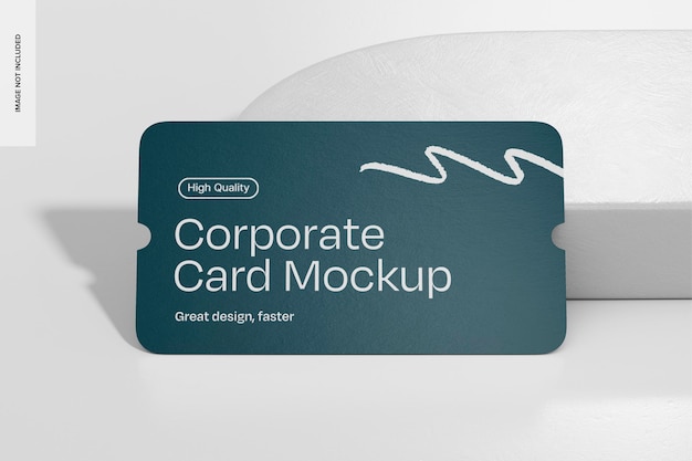 paper corporate card mockup front view