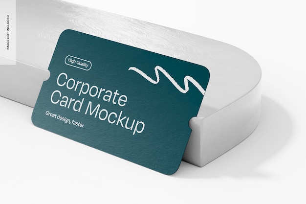 paper corporate card mockup leaned