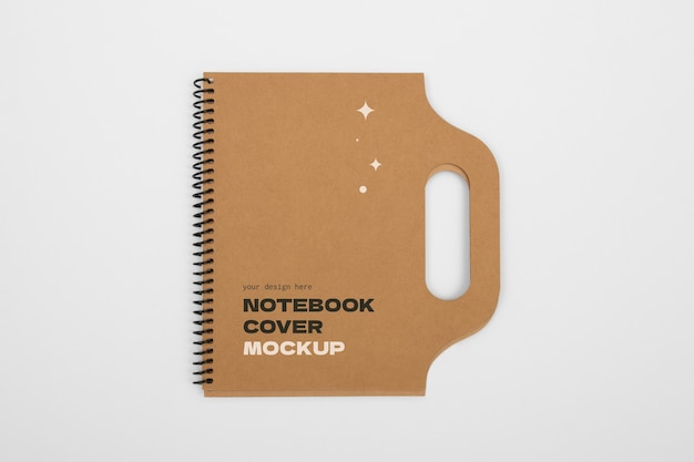 Paper craft notebook mockup