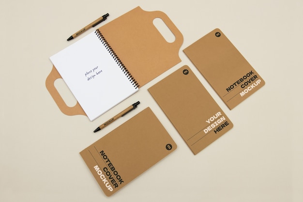 PSD paper craft notebook mockup