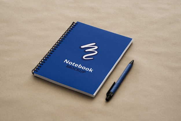 PSD paper craft notebook mockup