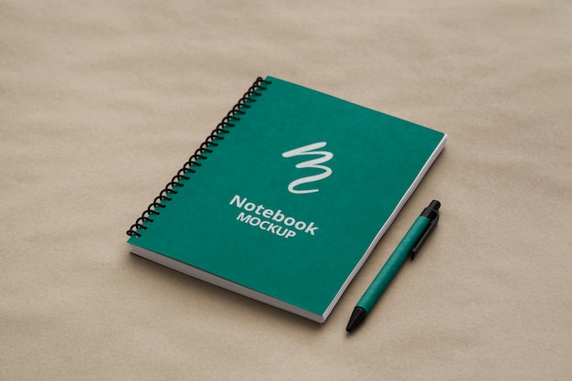 PSD paper craft notebook mockup