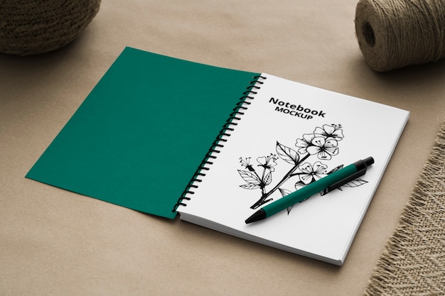 PSD paper craft notebook mockup