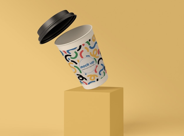 Paper cup on base template