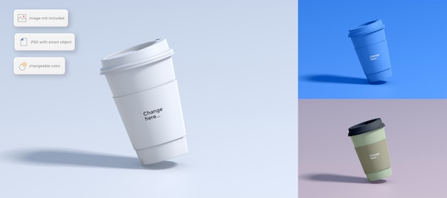 Paper cup of coffee mockup