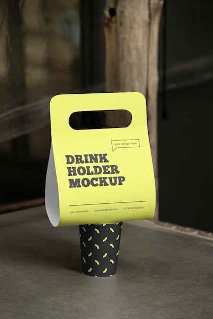 PSD paper cup holder for drinks