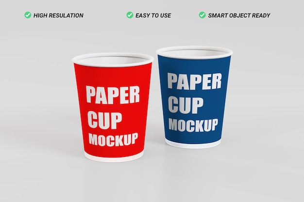 Mockup di tazza di carta