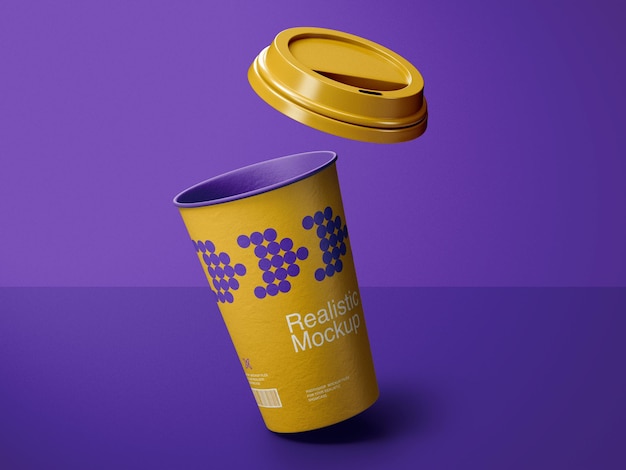 Mockup di tazza di carta