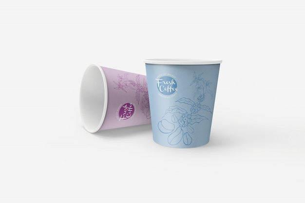 Mockup di tazza di carta