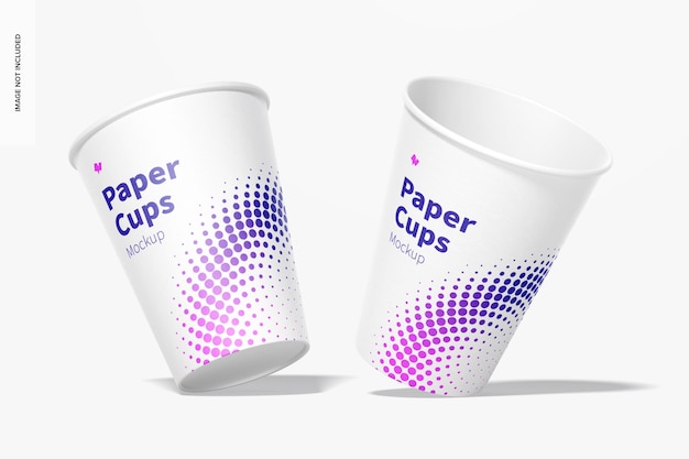 Paper cups mockup