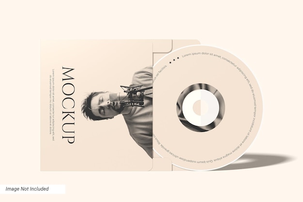 Mockup della copertura della custodia del disco di carta