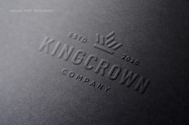 paper emboss logo mockup