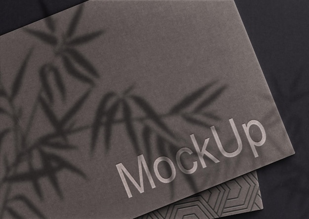 Paper embossed mockup