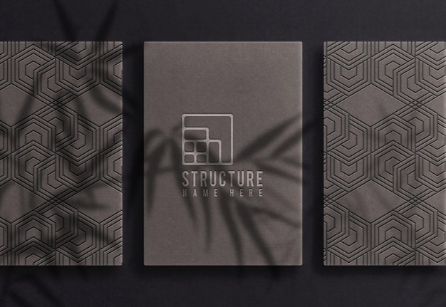 PSD paper embossed mockup