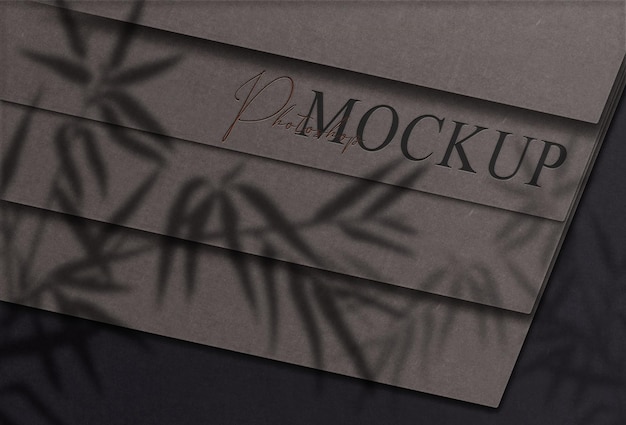 Paper embossed mockup