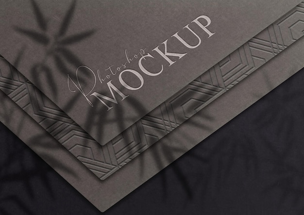 Paper embossed mockup