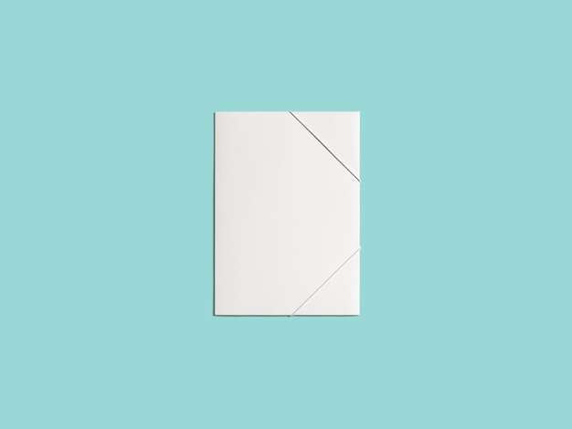 paper folder mockup isolated on solid color